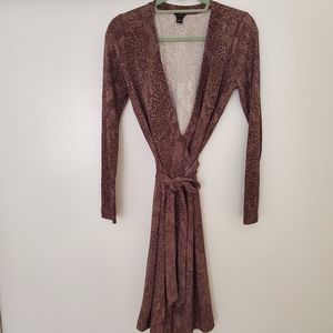 NWOT Ann Taylor Snakeskin Wrap Dress